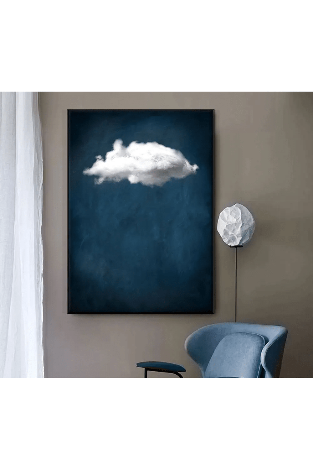 Abstract Green Cloud Canvas Poster