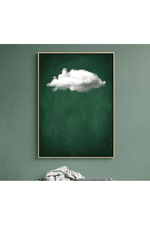 Abstract Green Cloud Canvas Poster