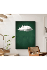 Abstract Green Cloud Canvas Poster