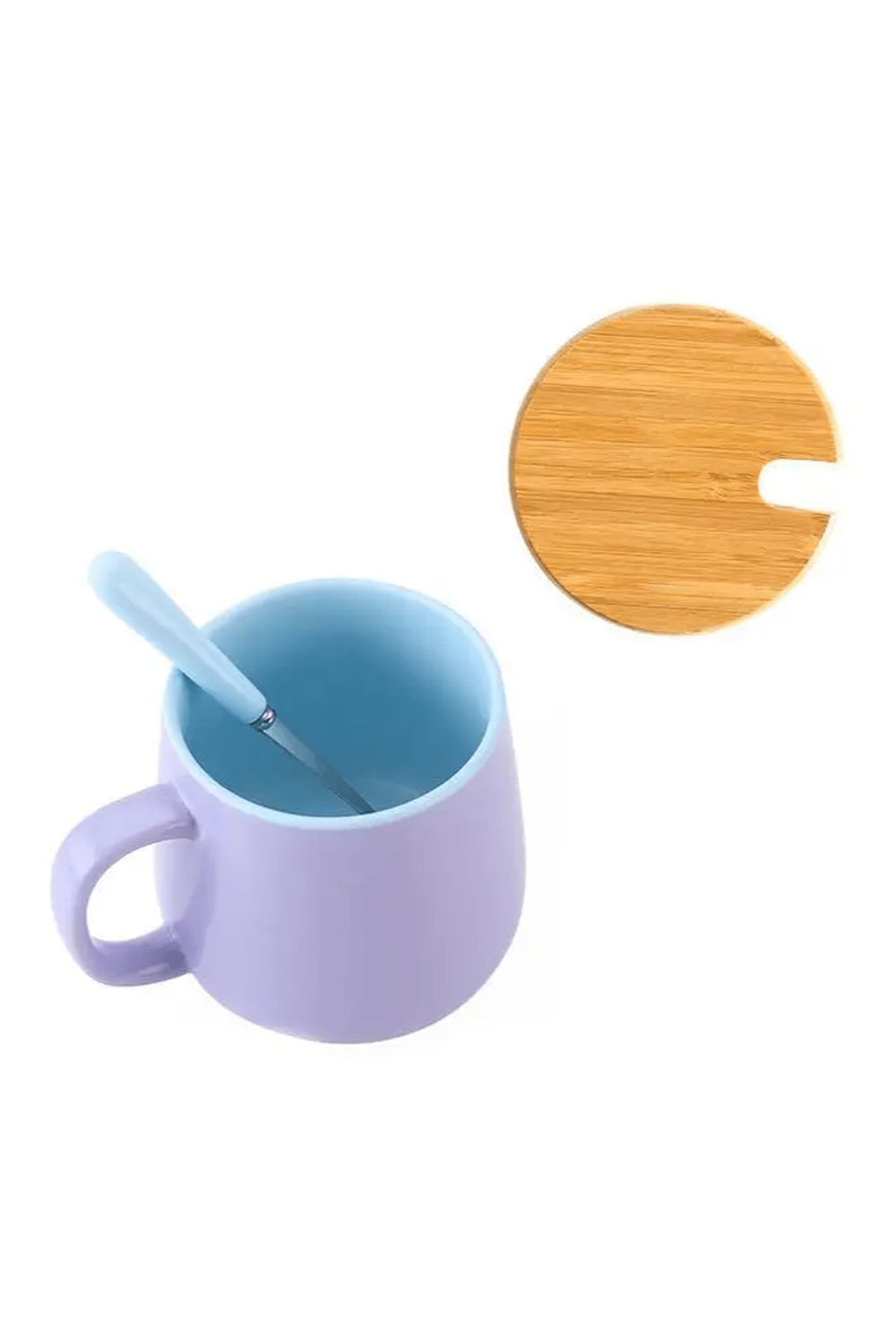 Ceramic Mug with Lid & Spoon