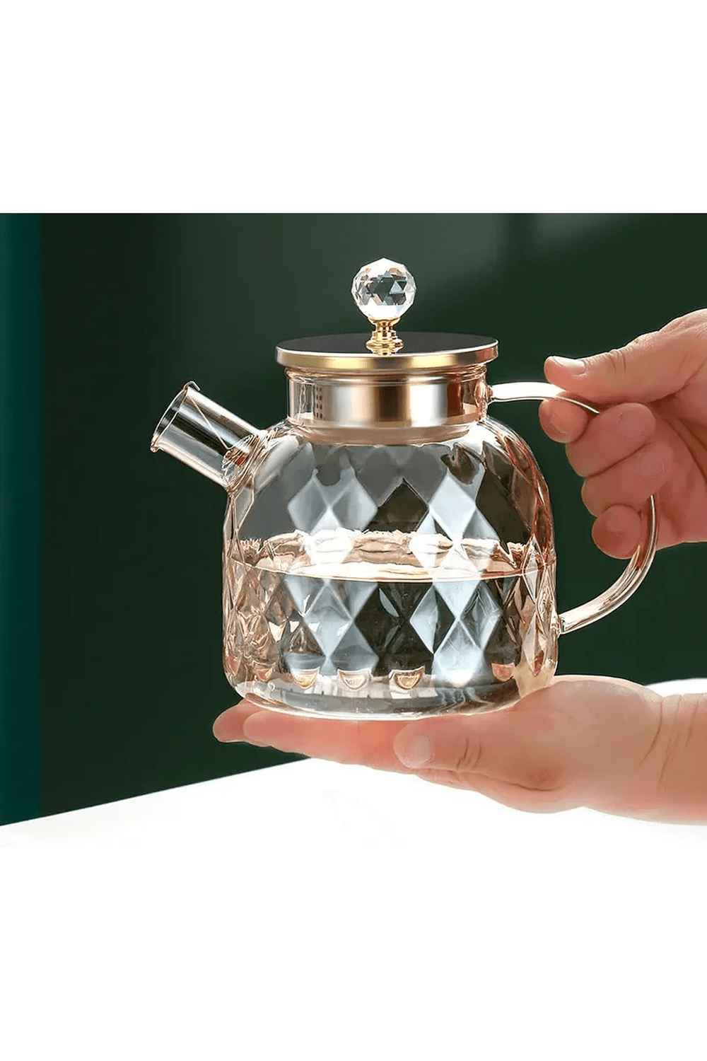 Diamond Glass Juice Teapot