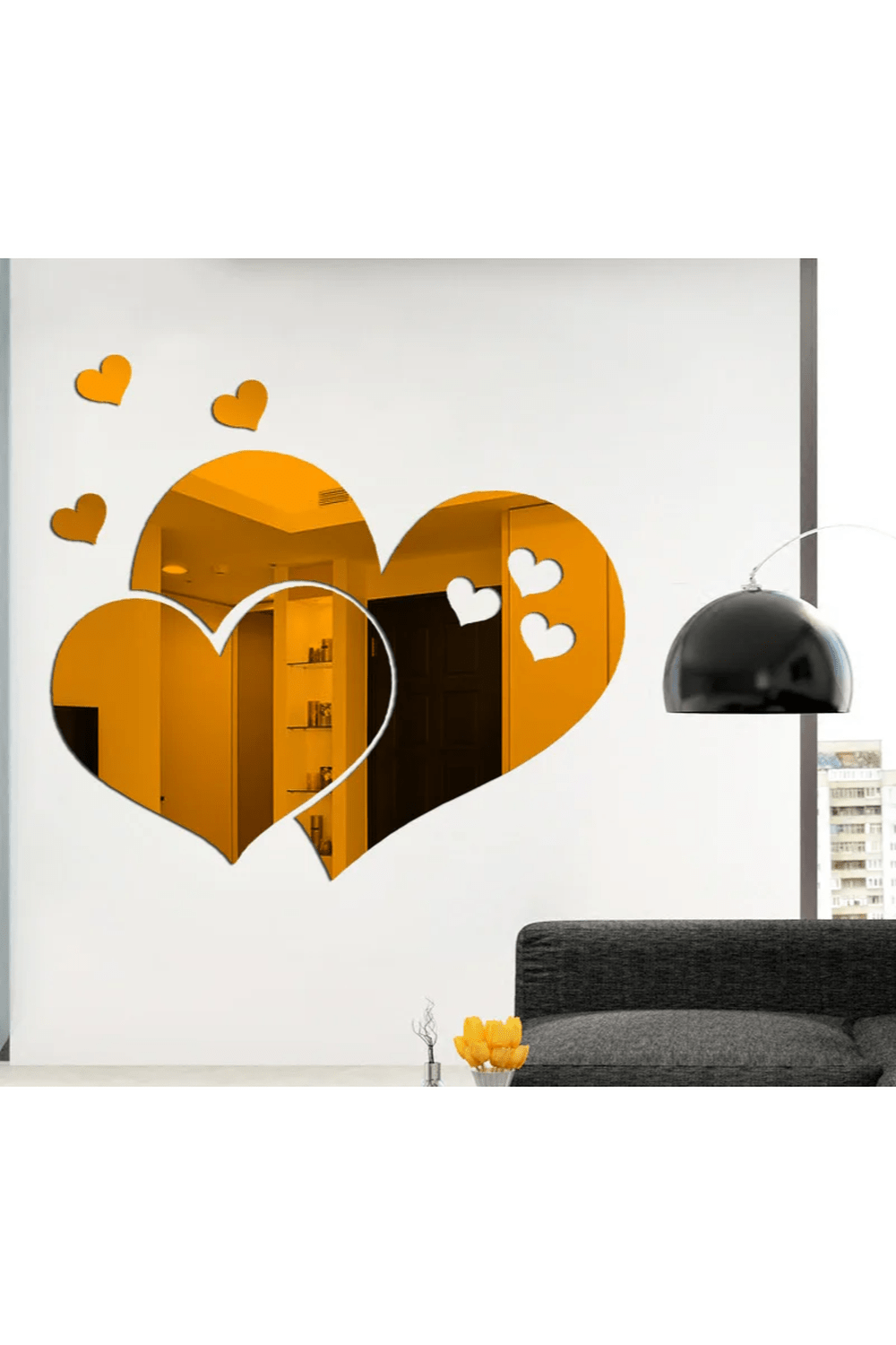 Heart Mirror Wall Stickers