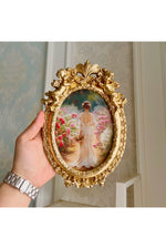 Angelic Golden Oval Frame