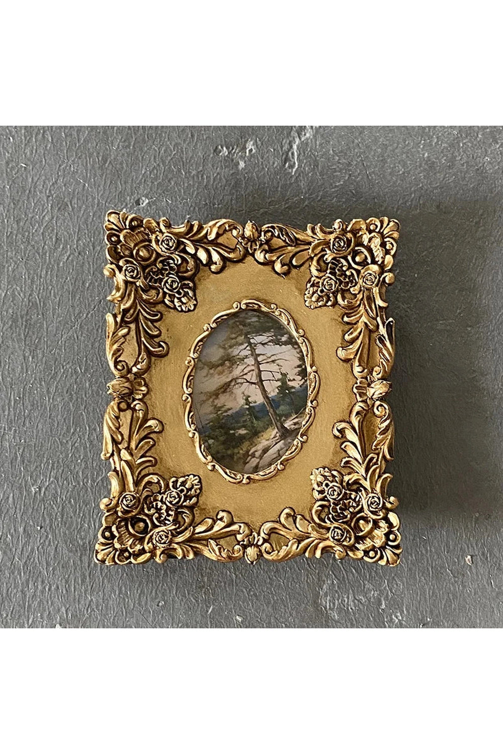 Textured Golden Resin Frame