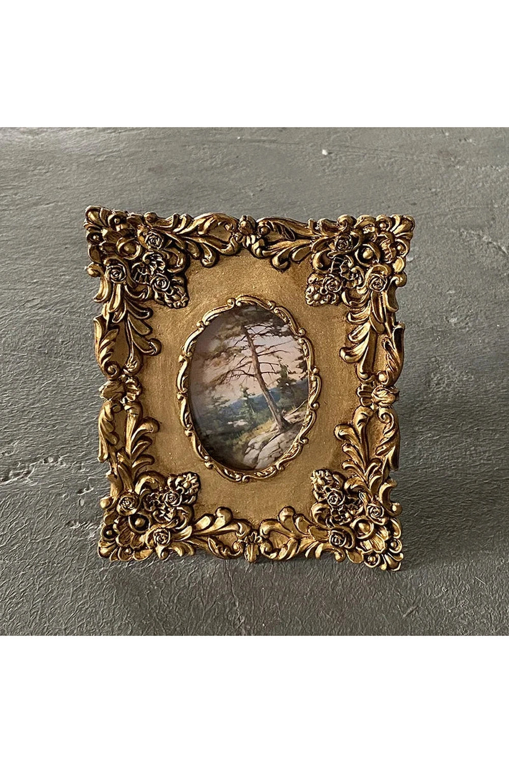 Textured Golden Resin Frame