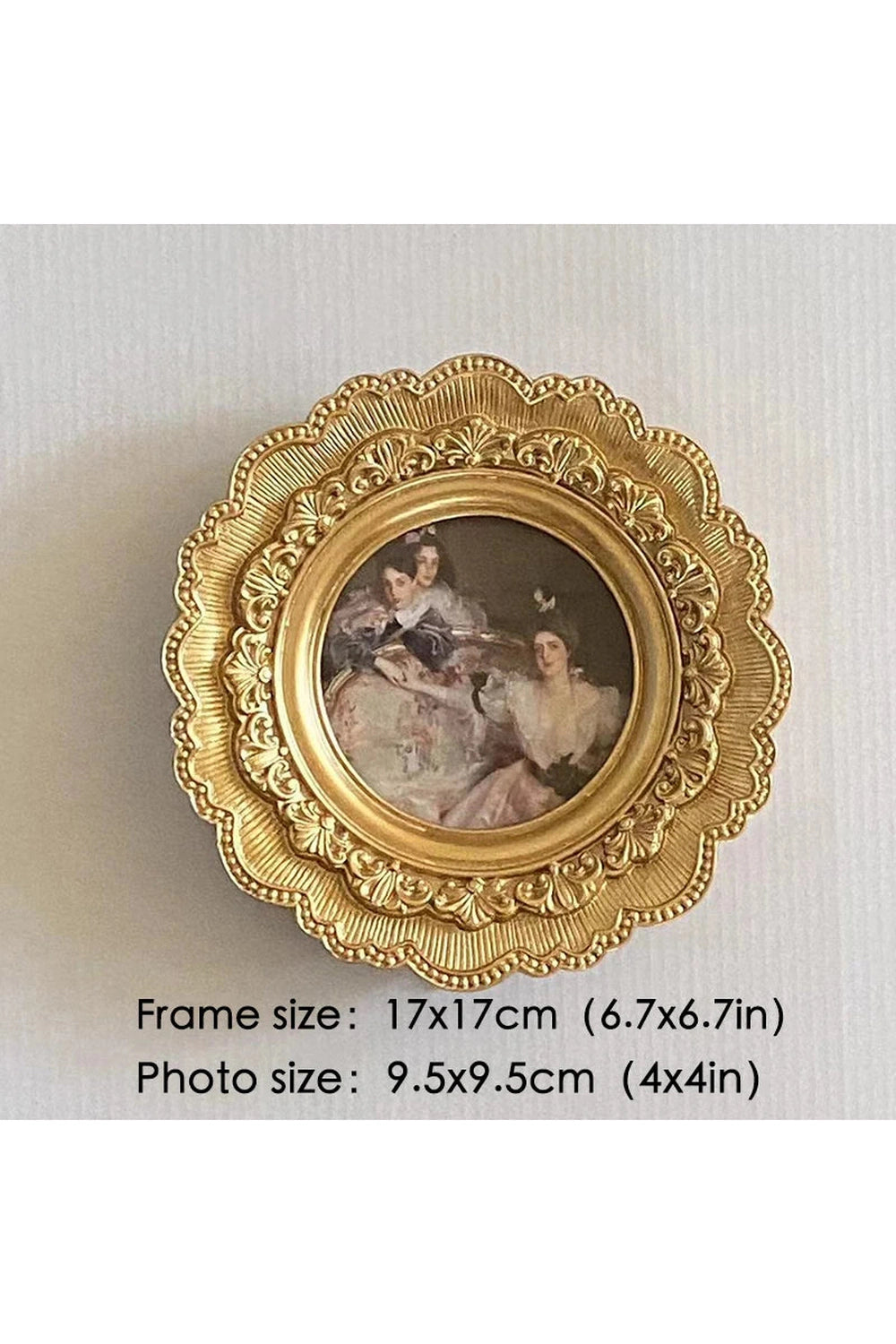 Ornate Floral Golden Frame