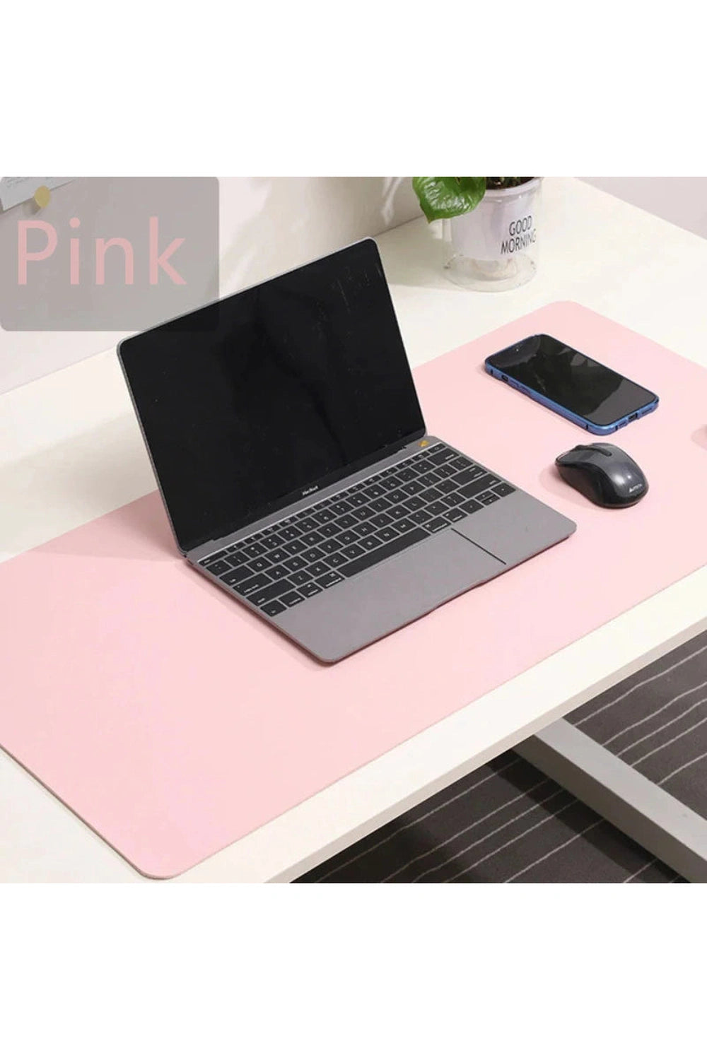 Pink Leather Waterproof Deskmat