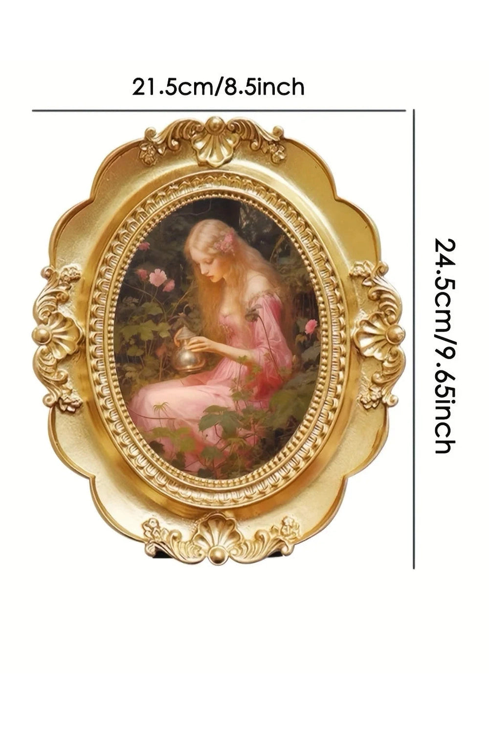 Art Gift Golden Oval Frame