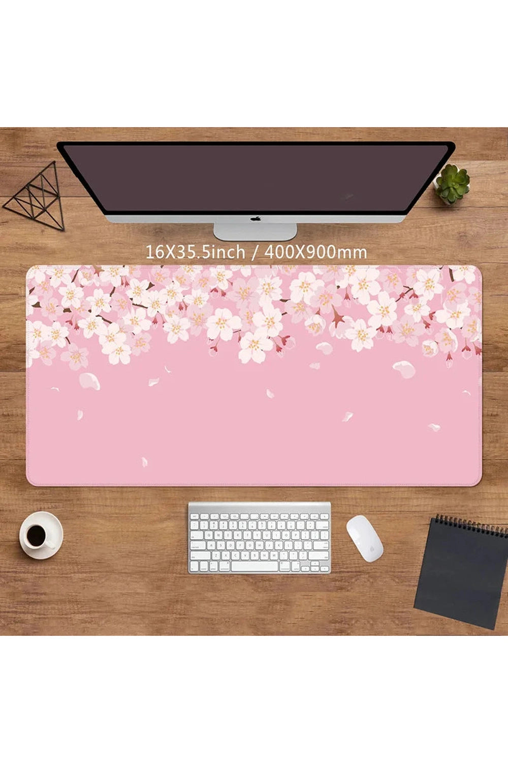 Pink Floral Large Deskmat