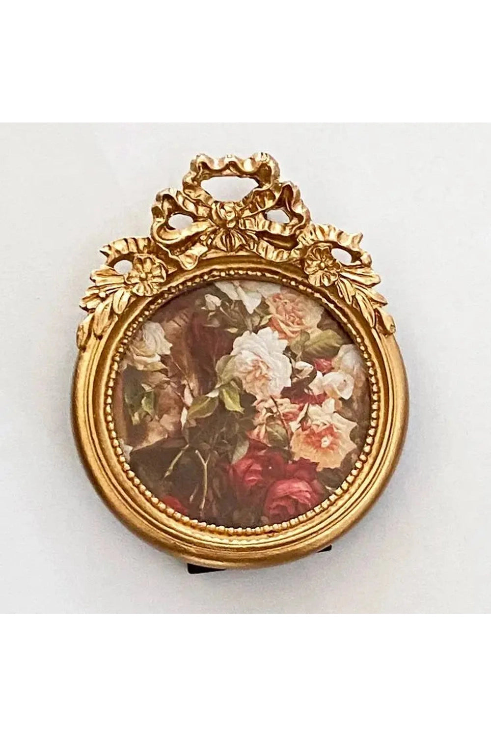 Golden Round Carved Frame