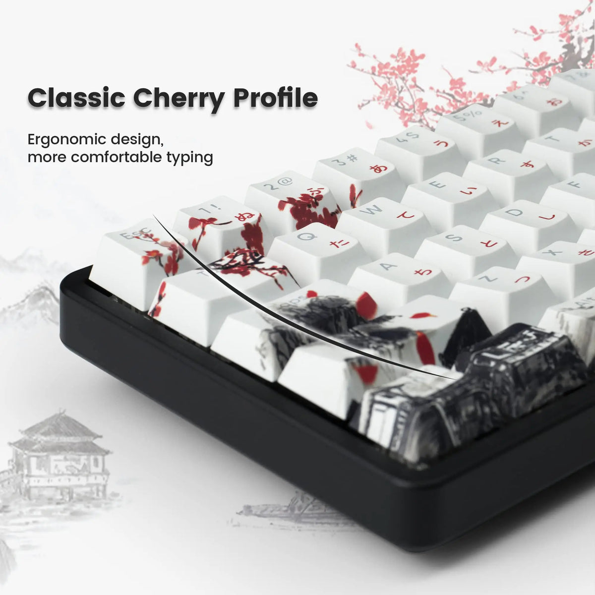 Plum Blossom Shine Keycaps