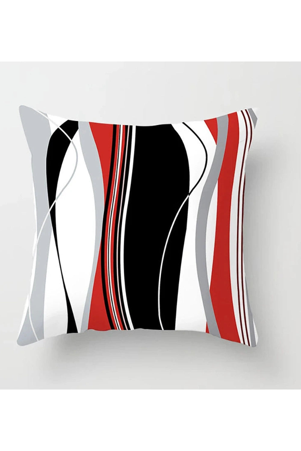 Red Geometric Fashion Pillow Case