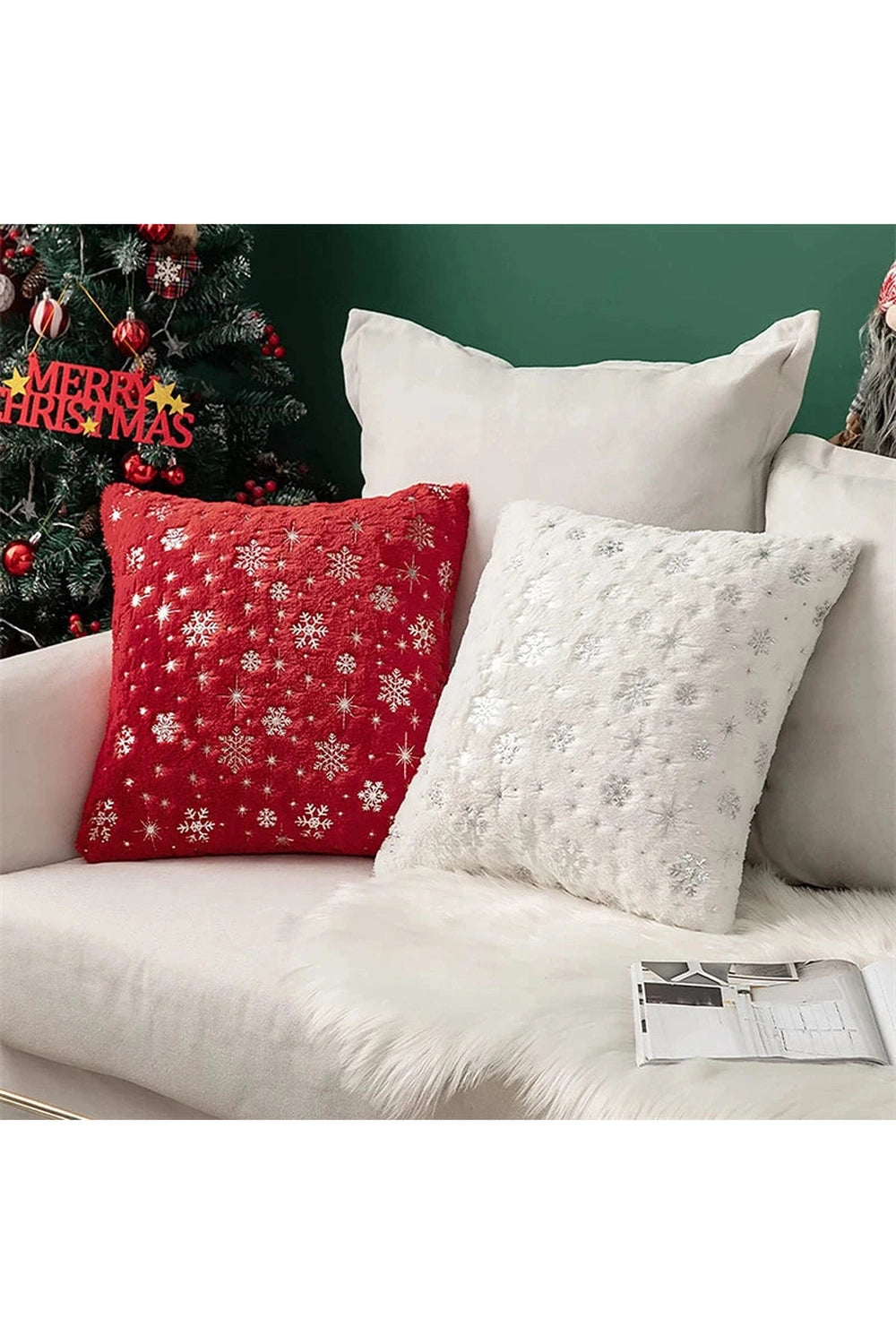 Christmas Nordic Throw Pillow Case