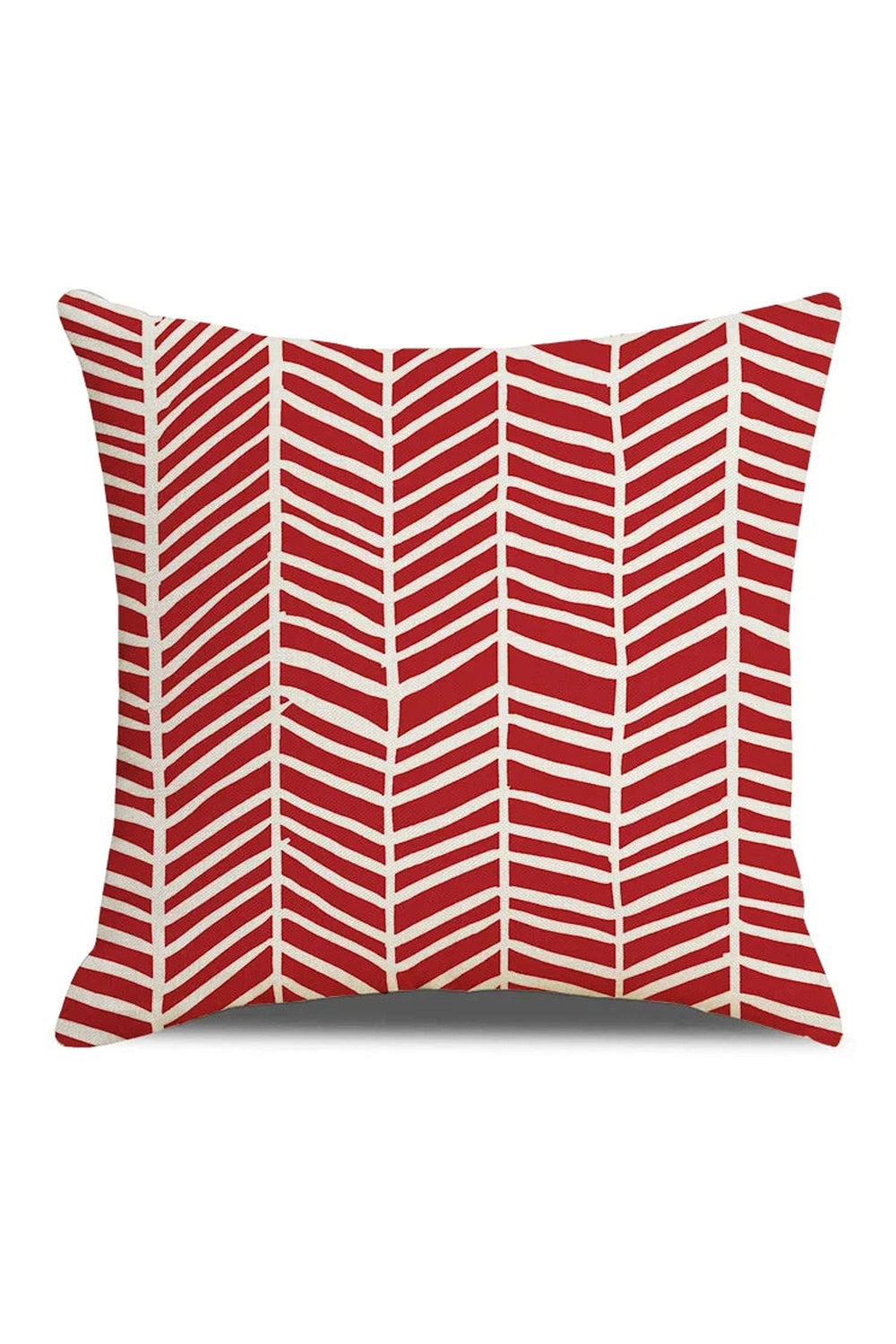 Red Geometric Fashion Pillow Case