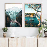 Scenic Forest Lake Canvas Poster