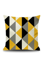 Yellow Geometric Pillow Case