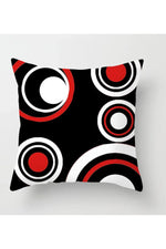 Red Geometric Fashion Pillow Case