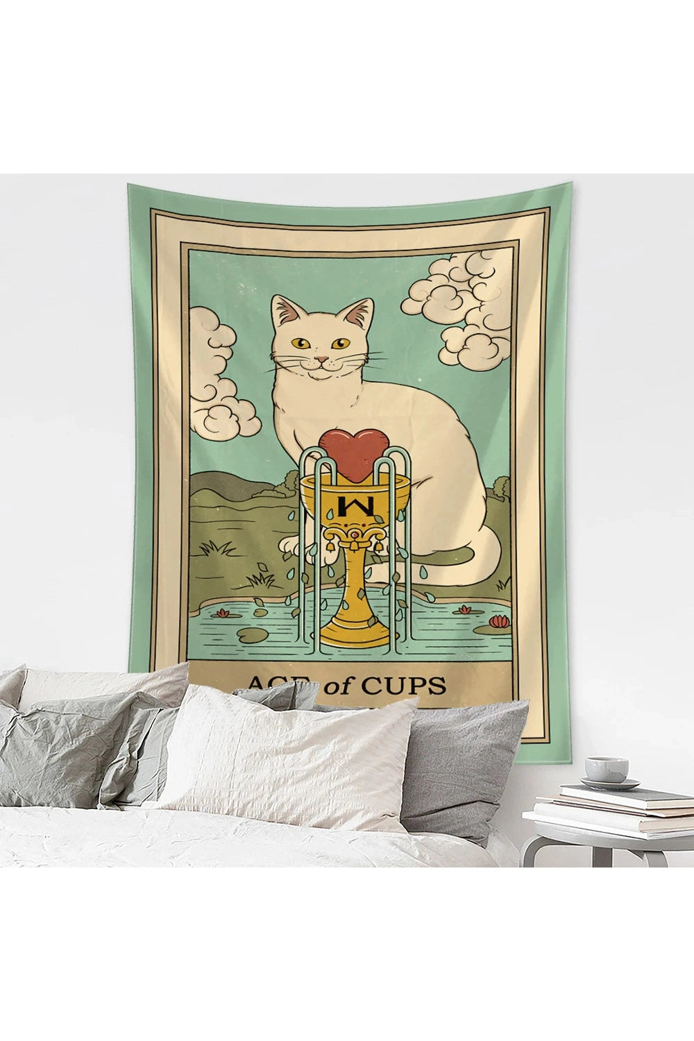 Cartoon Cat Witchcraft Tapestry