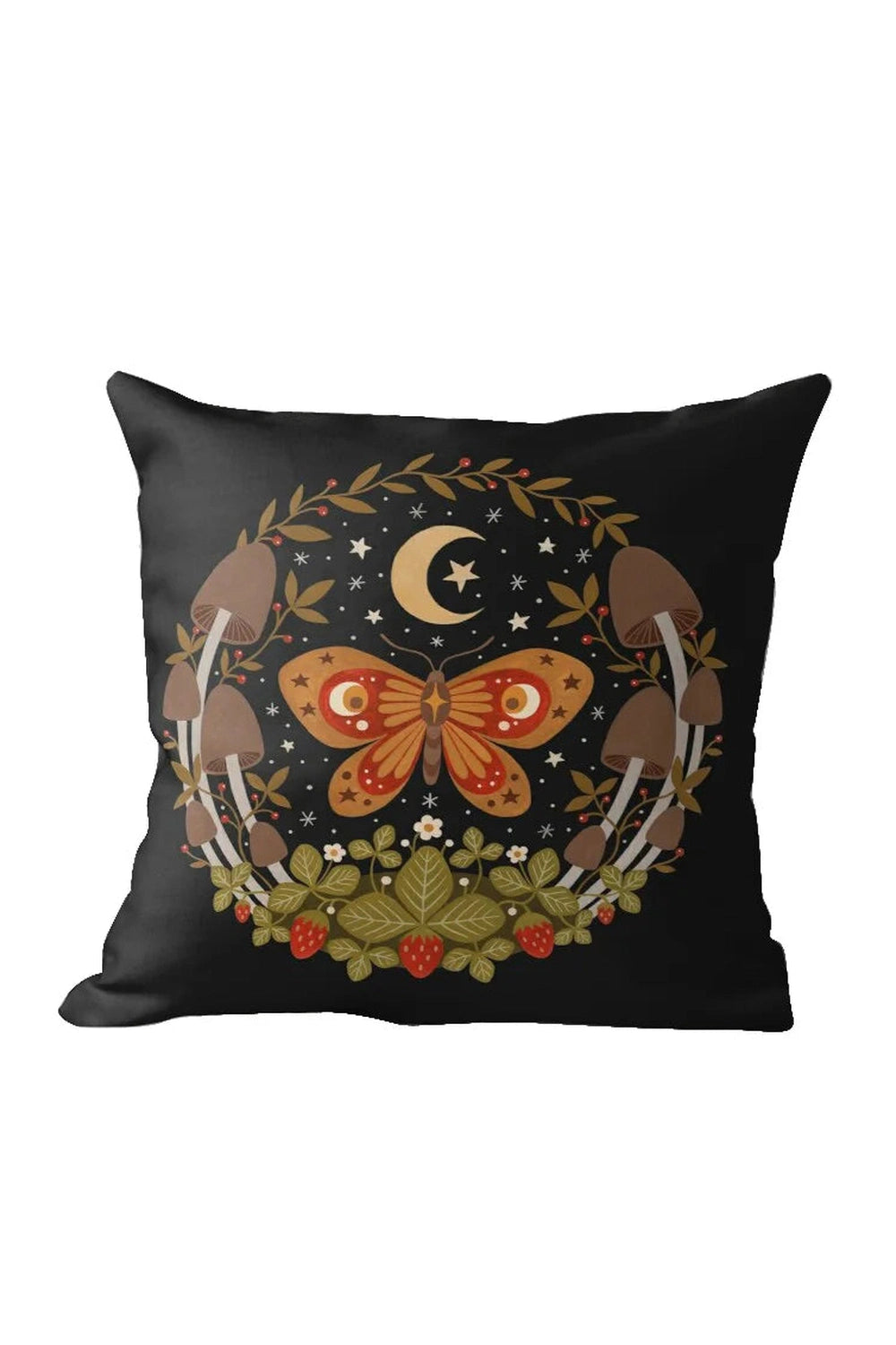 Black Nordic Christmas Pillow Case