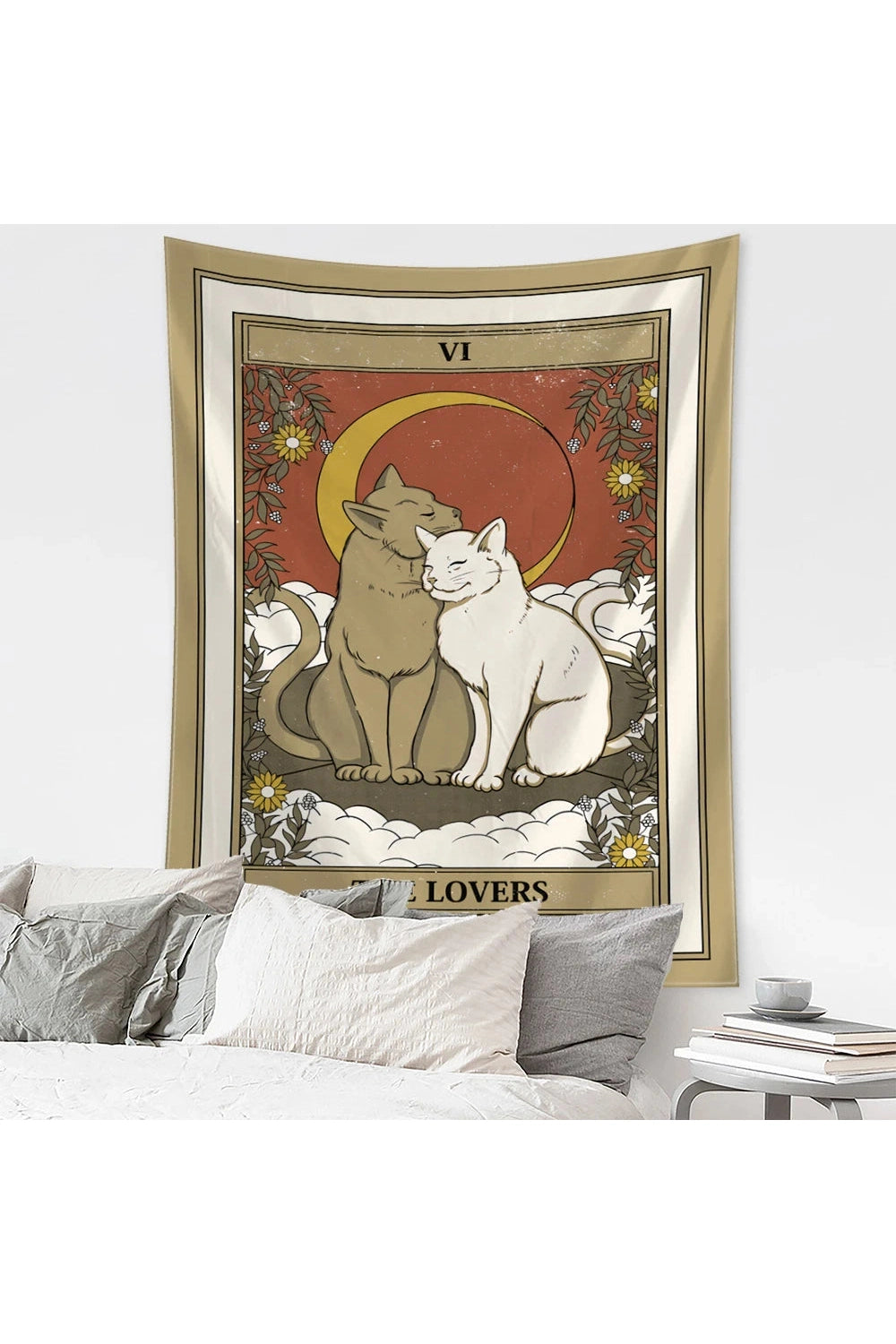 Cartoon Cat Witchcraft Tapestry