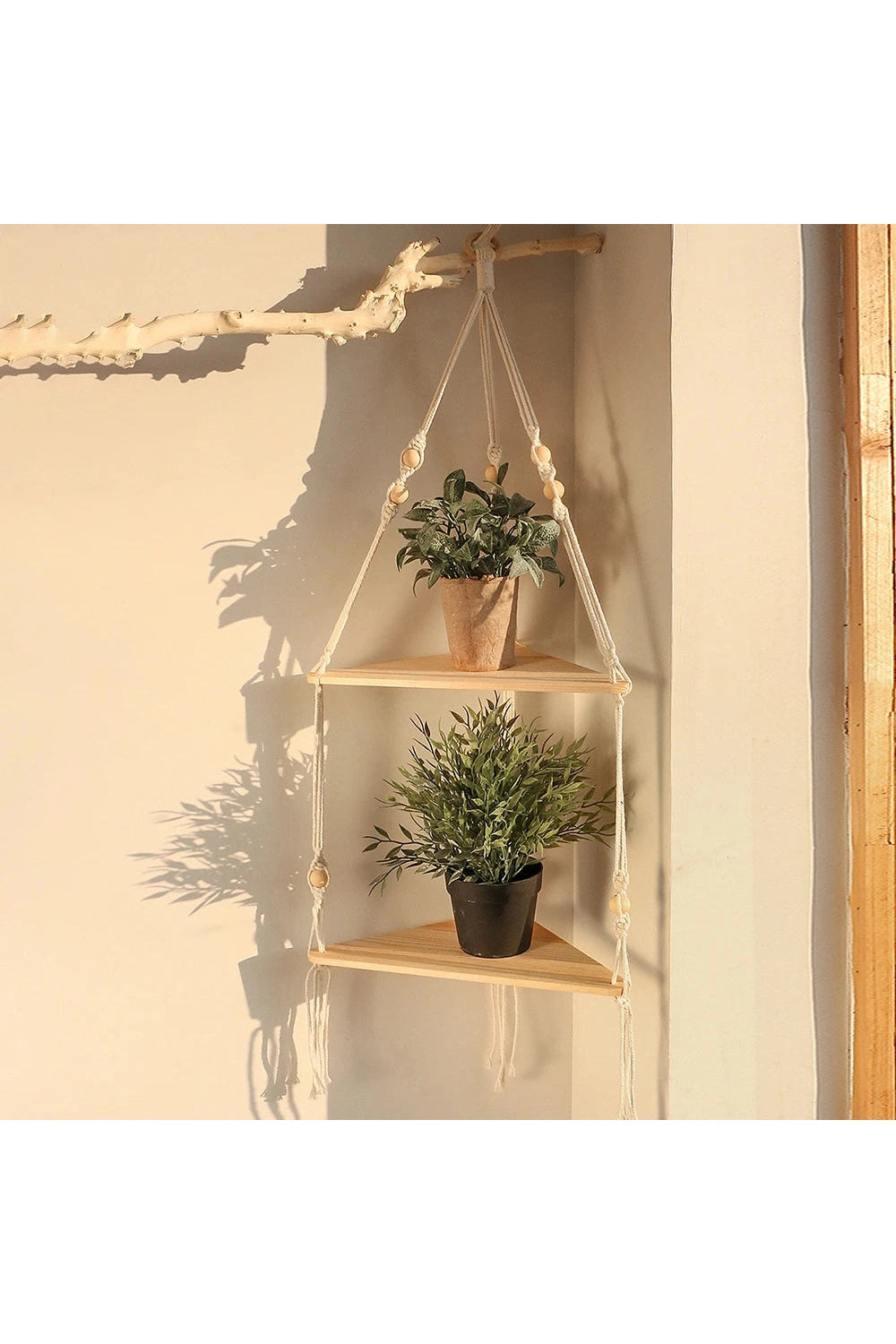 Bohemian Corner Hanging Shelf