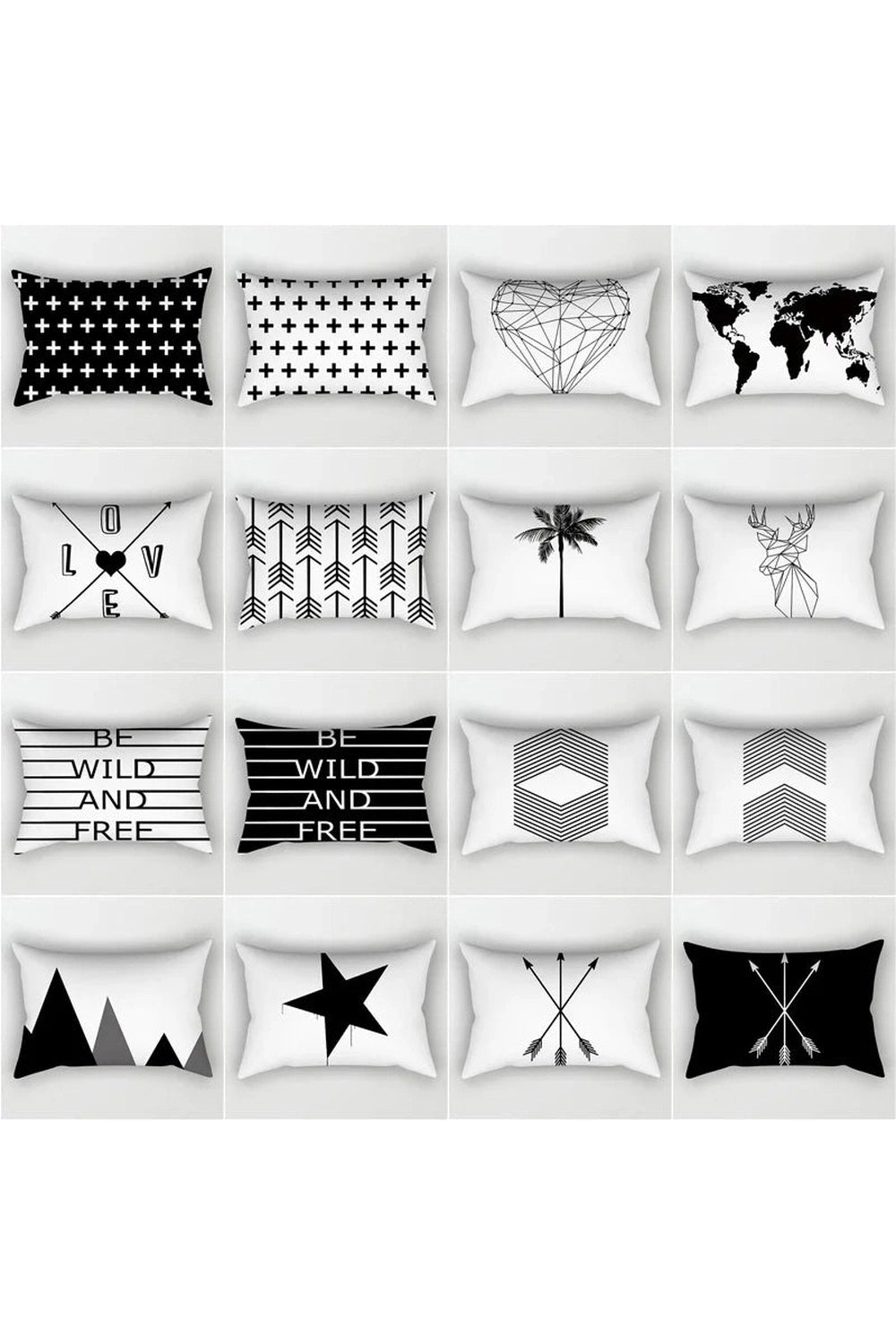 Black White Style Pillow Case