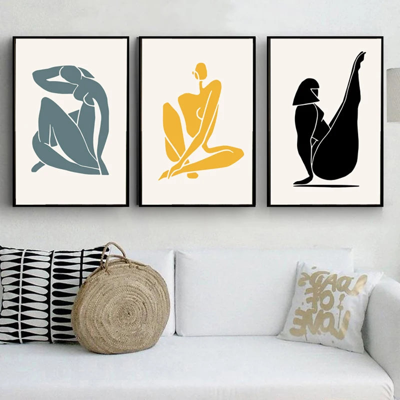 Yoga Silhouette Canvas Poster