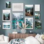 Scenic Forest Lake Canvas Poster