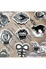 Black White Gothic Scrapbooking Stickers