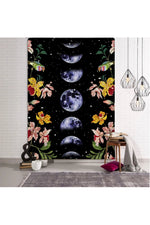 Psychedelic Tapestry Flower Wall Decor Hanging Room Starry Sky Carpet Moon Tapestries Art Home Decoration Accessories