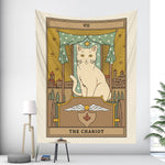 Moon Cat Witchcraft Tarot Tapestry