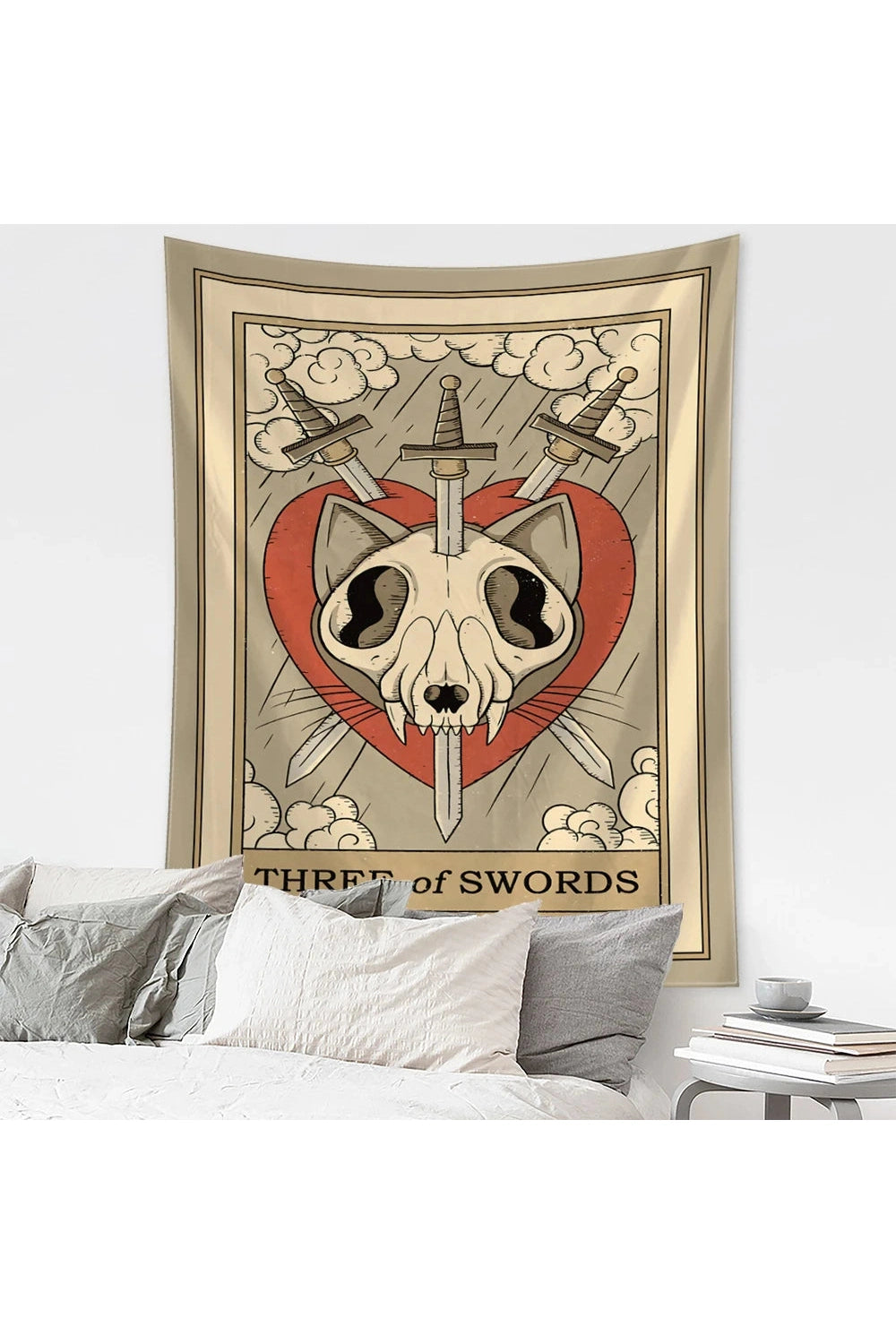 Cartoon Cat Witchcraft Tapestry