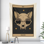 Moon Cat Witchcraft Tarot Tapestry