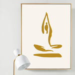 Yoga Silhouette Canvas Poster