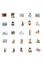 Japanese Art Hoe Scrapbooking Stickers