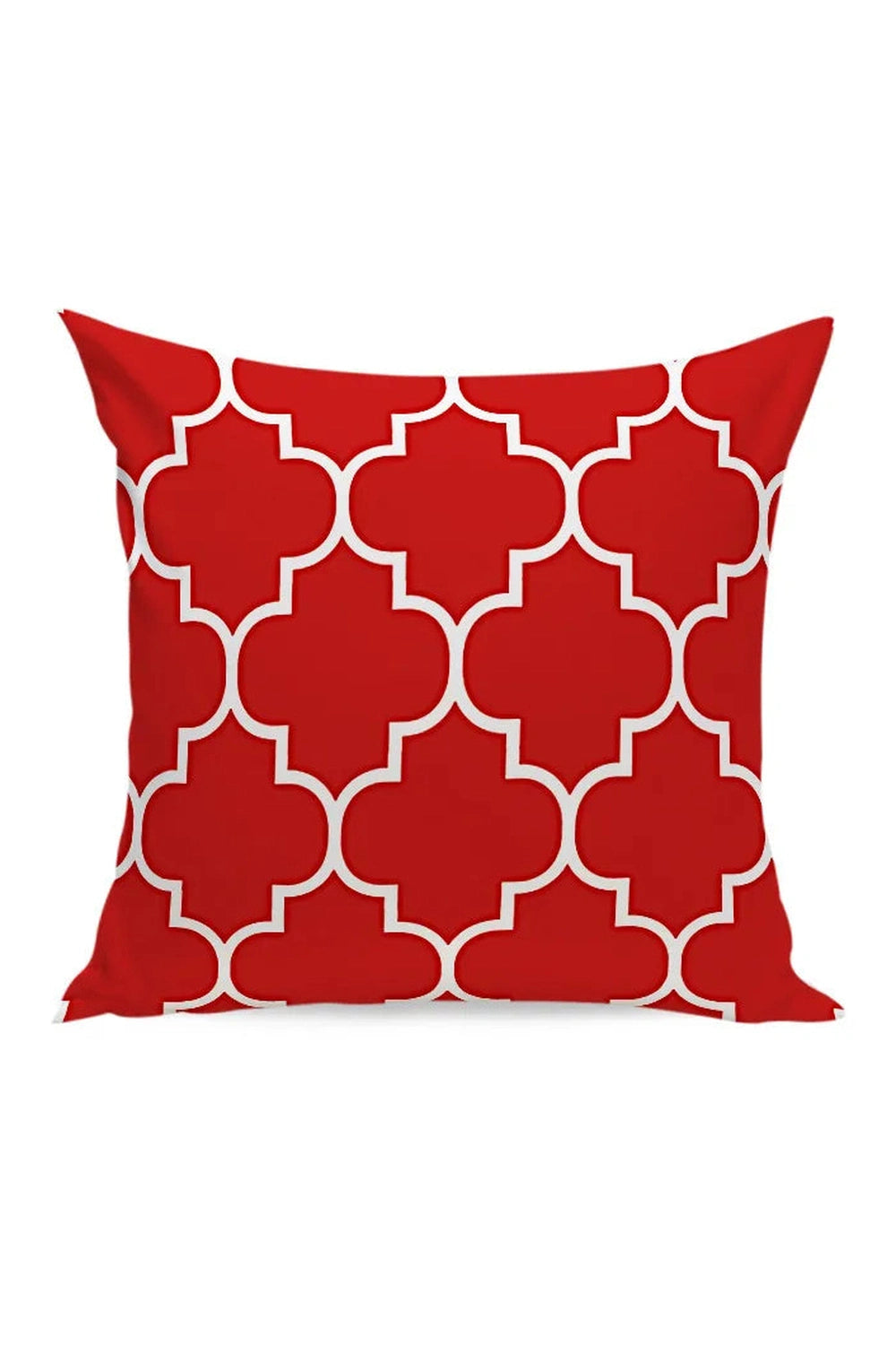 Red Geometric Fashion Pillow Case