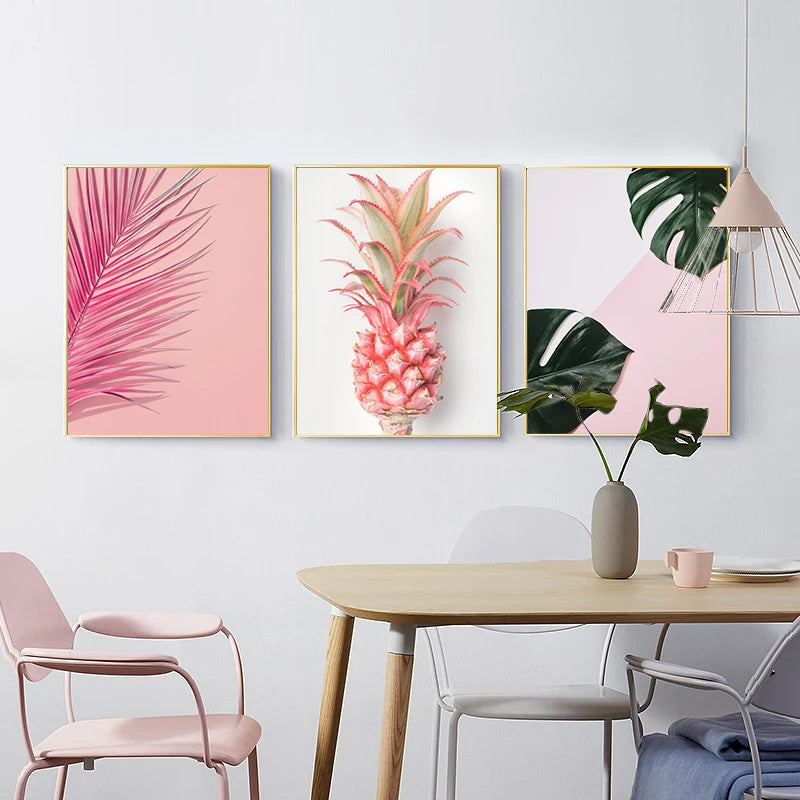 Pink Pineapple Canvas Poster