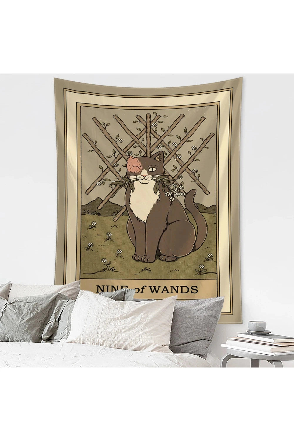 Cartoon Cat Witchcraft Tapestry