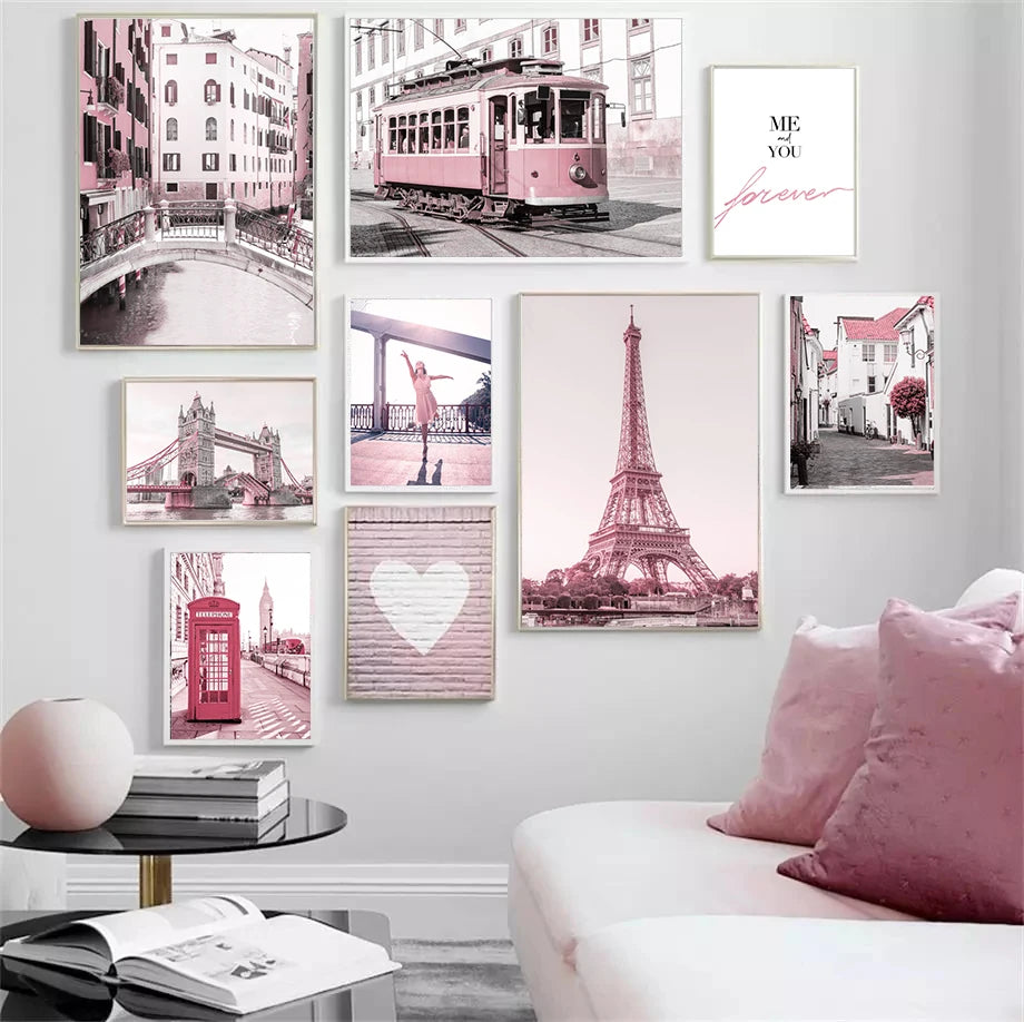 Pink Urban Canvas Poster