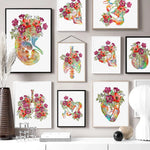 Anatomy Flower Canvas Poster