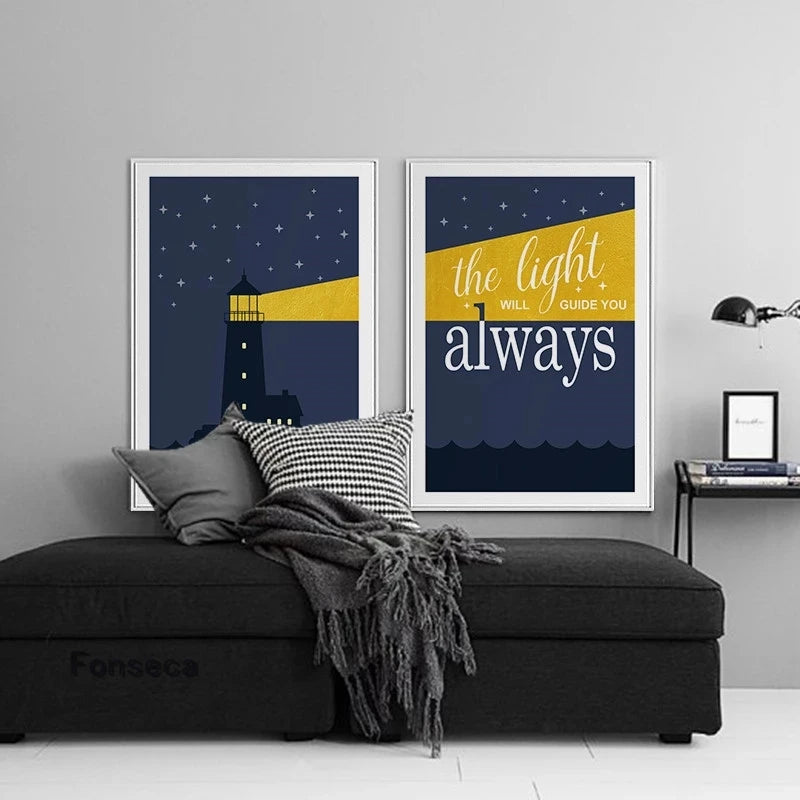 Lighthouse Art Canvas Poster