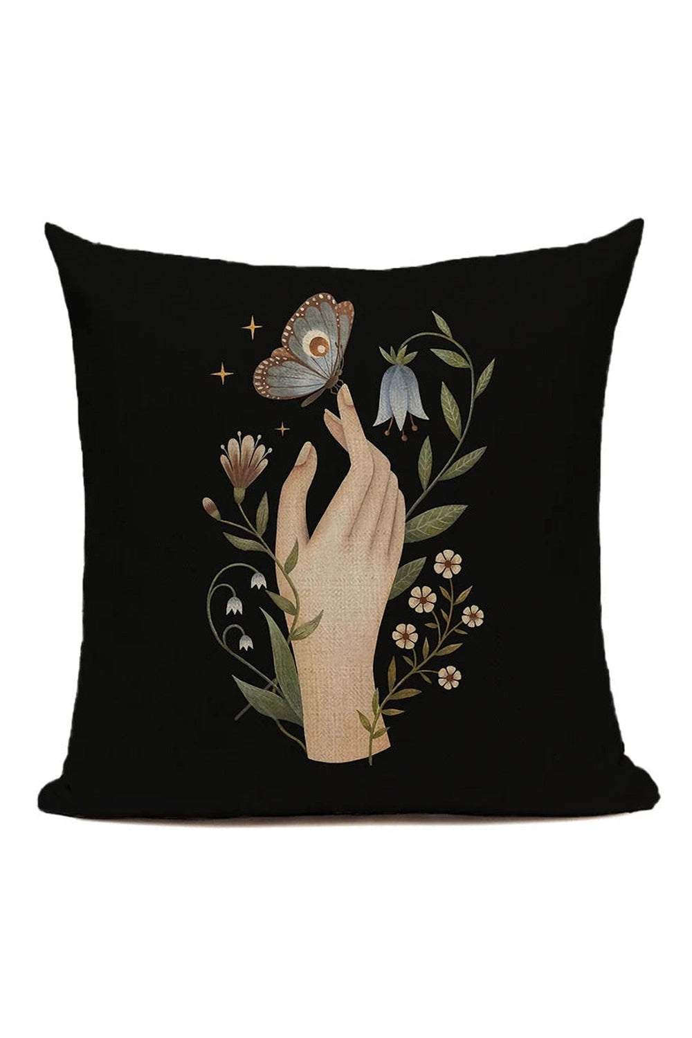 Black Nordic Christmas Pillow Case