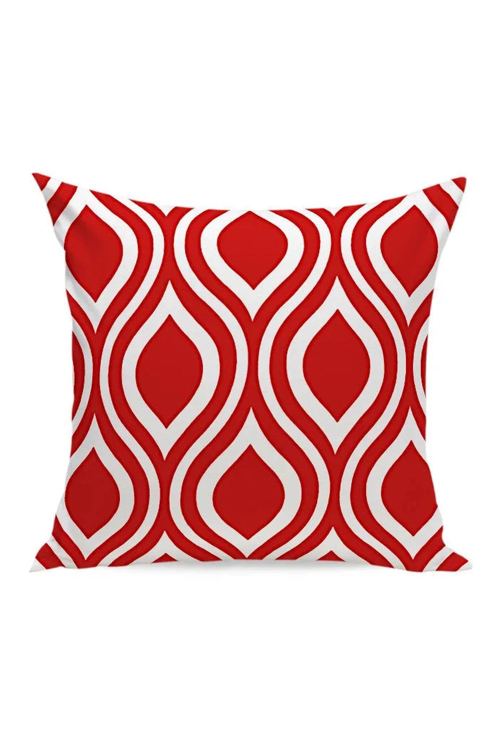 Red Geometric Fashion Pillow Case