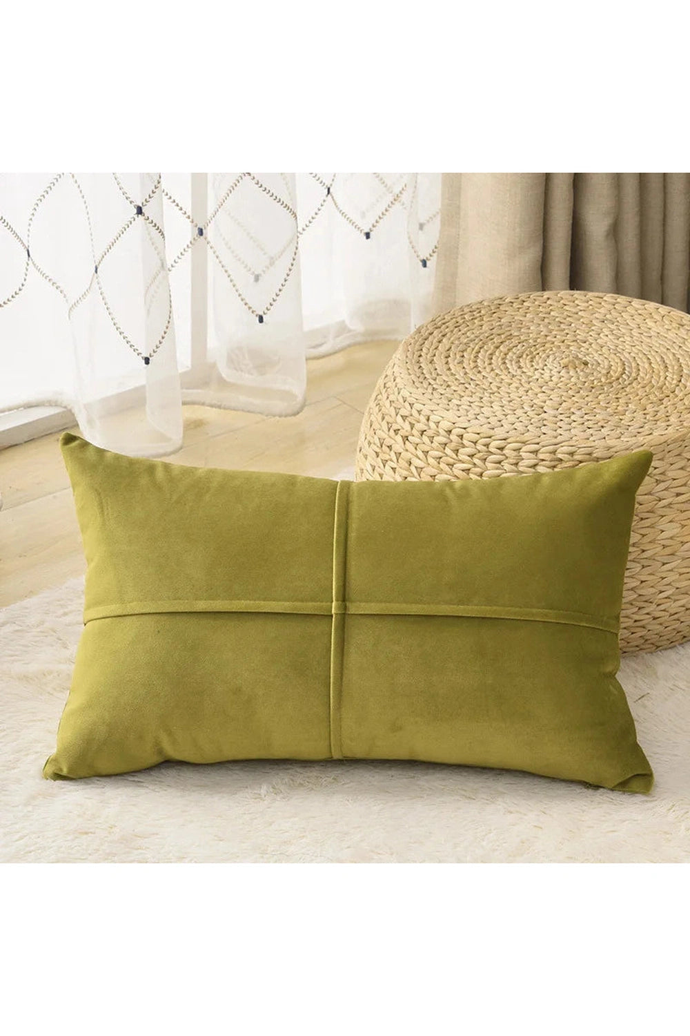 Solid Velvet Sofa Pillow Case