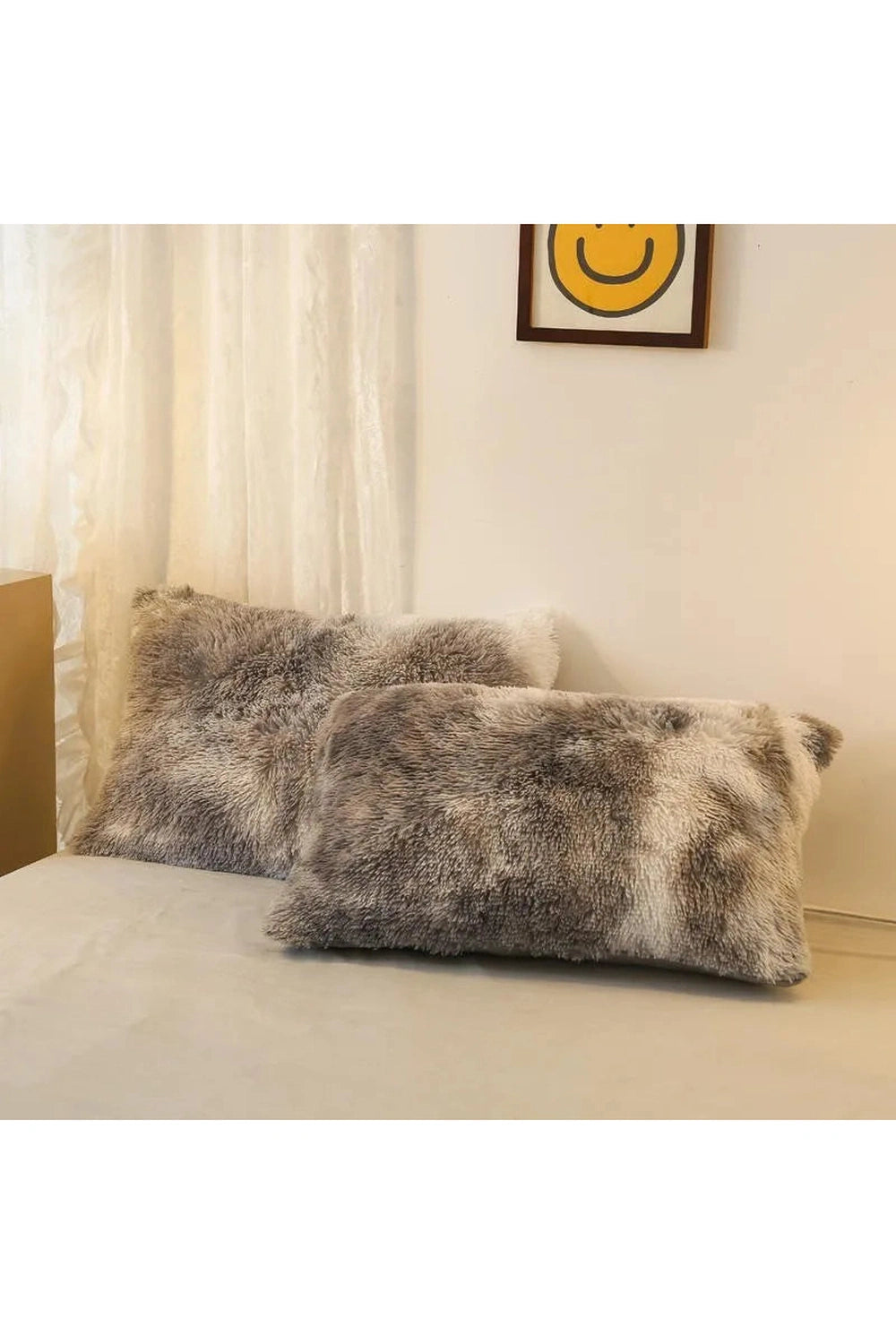 Plush Gradient Shaggy Bedding Set