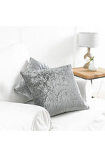 Crushed Grey Velvet Pillow Case