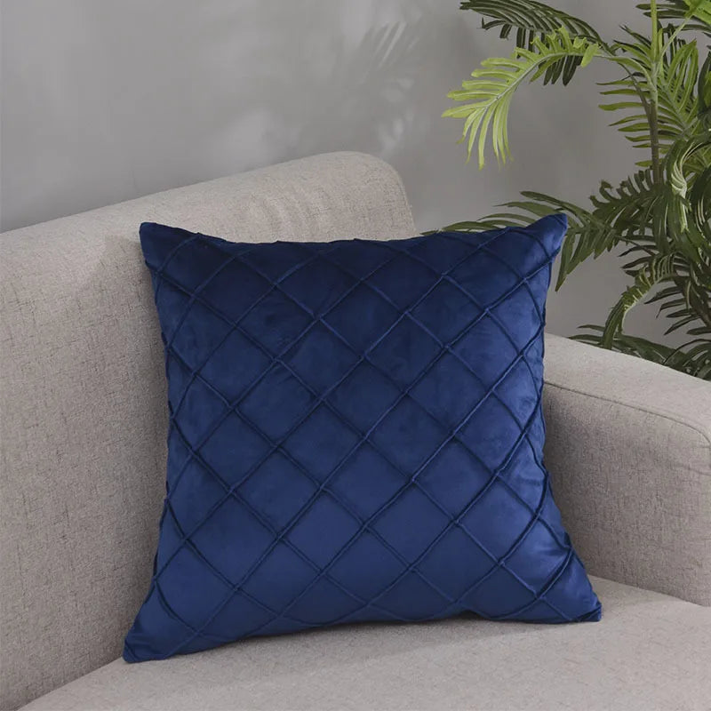 Geometric Velvet Decor Pillow Case