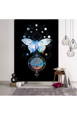 Psychedelic Tapestry Flower Wall Decor Hanging Room Starry Sky Carpet Moon Tapestries Art Home Decoration Accessories