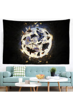 Psychedelic Tapestry Flower Wall Decor Hanging Room Starry Sky Carpet Moon Tapestries Art Home Decoration Accessories