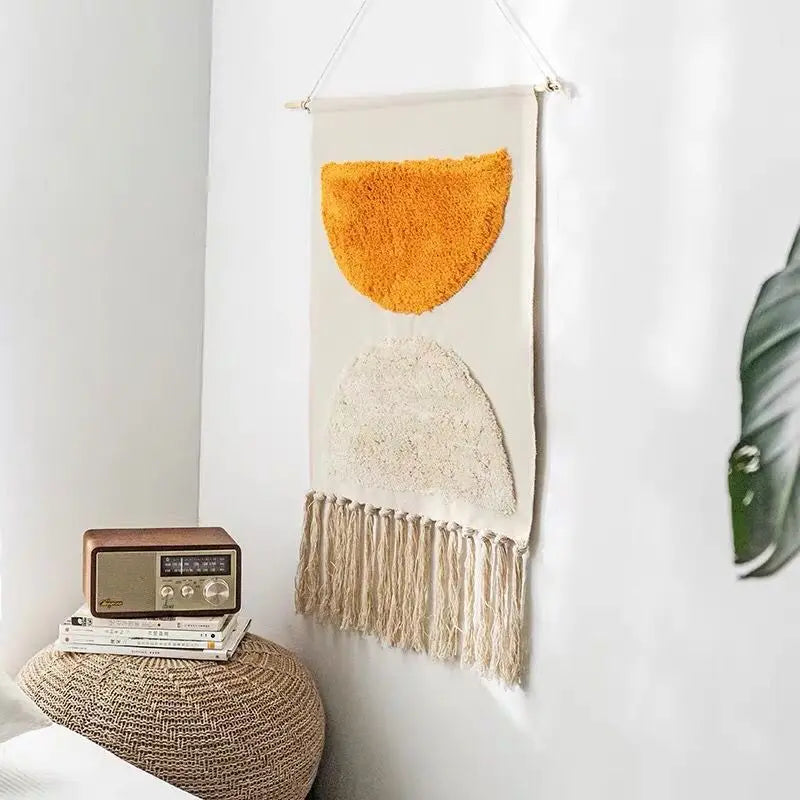 Geometric Mountain Tapestry Trio